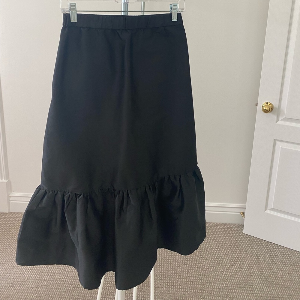 Zara black taffeta skirt